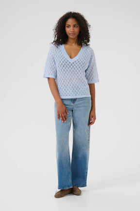 Chandail en maille pour femme par Kaffe | 10510171 Bleu | Boutique Vvög, vêtements mode pour homme et femme