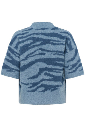Chandail manches courtes pour femme par Kaffe | 10510453 Bleu Vent/Baie | Boutique Vvög, vêtements mode pour homme et femme
