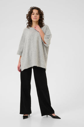 Chandail ample pour femme par Kaffe | 10510479 Mélangé Gris Clair | Boutique Vvög, vêtements mode pour homme et femme