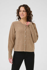 Cardigan pour femme par Kaffe | 10510481 Noix De Coco Grillée | Boutique Vvög, vêtements mode pour homme et femme