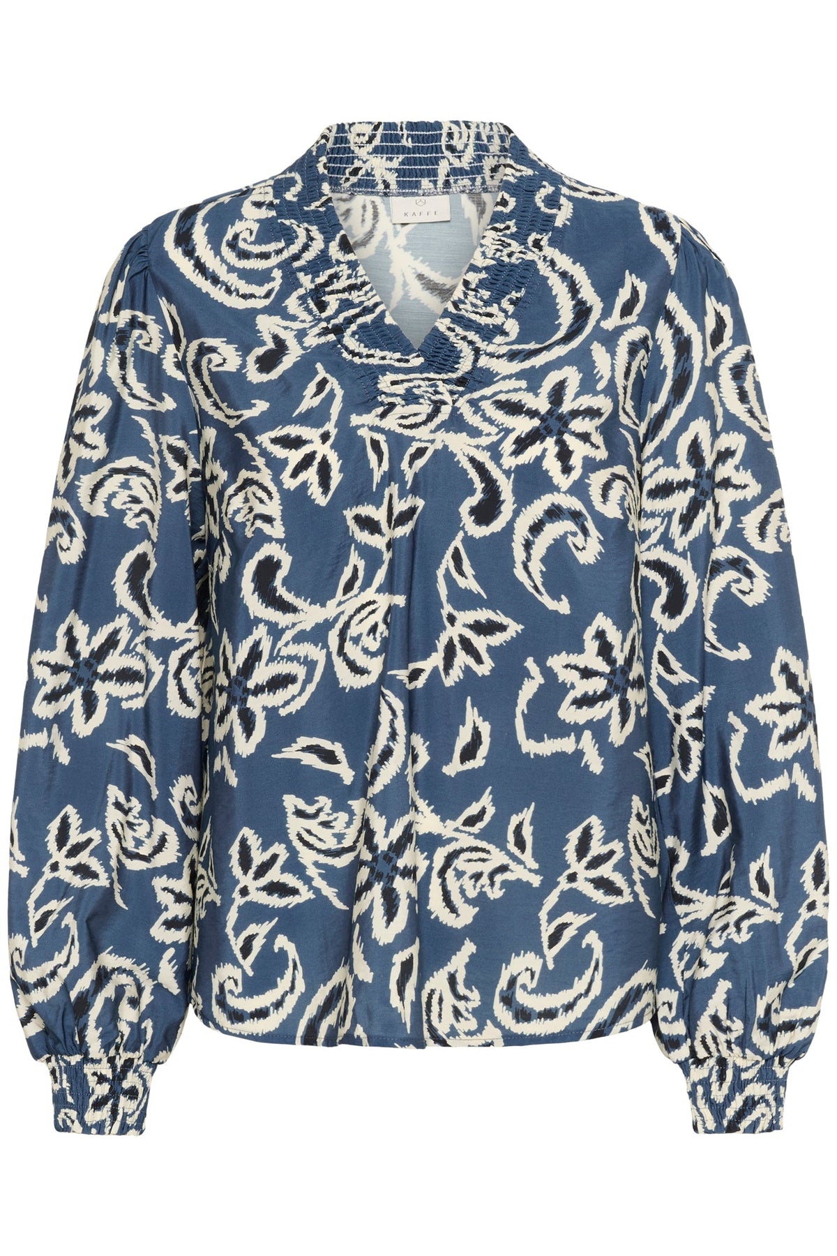 Blouse pour femme par Kaffe | 10510568 Mer De Béring/Blanc | Boutique Vvög, vêtements mode pour homme et femme