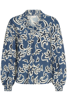 Blouse pour femme par Kaffe | 10510568 Mer De Béring/Blanc | Boutique Vvög, vêtements mode pour homme et femme