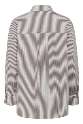 Blouse pour femme par Kaffe | 10510607 Gris/Rayures Blanches | Boutique Vvög, vêtements mode pour homme et femme