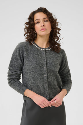 Cardigan pour femme par Kaffe | 10510621 Mélangé Gris | Boutique Vvög, vêtements mode pour homme et femme