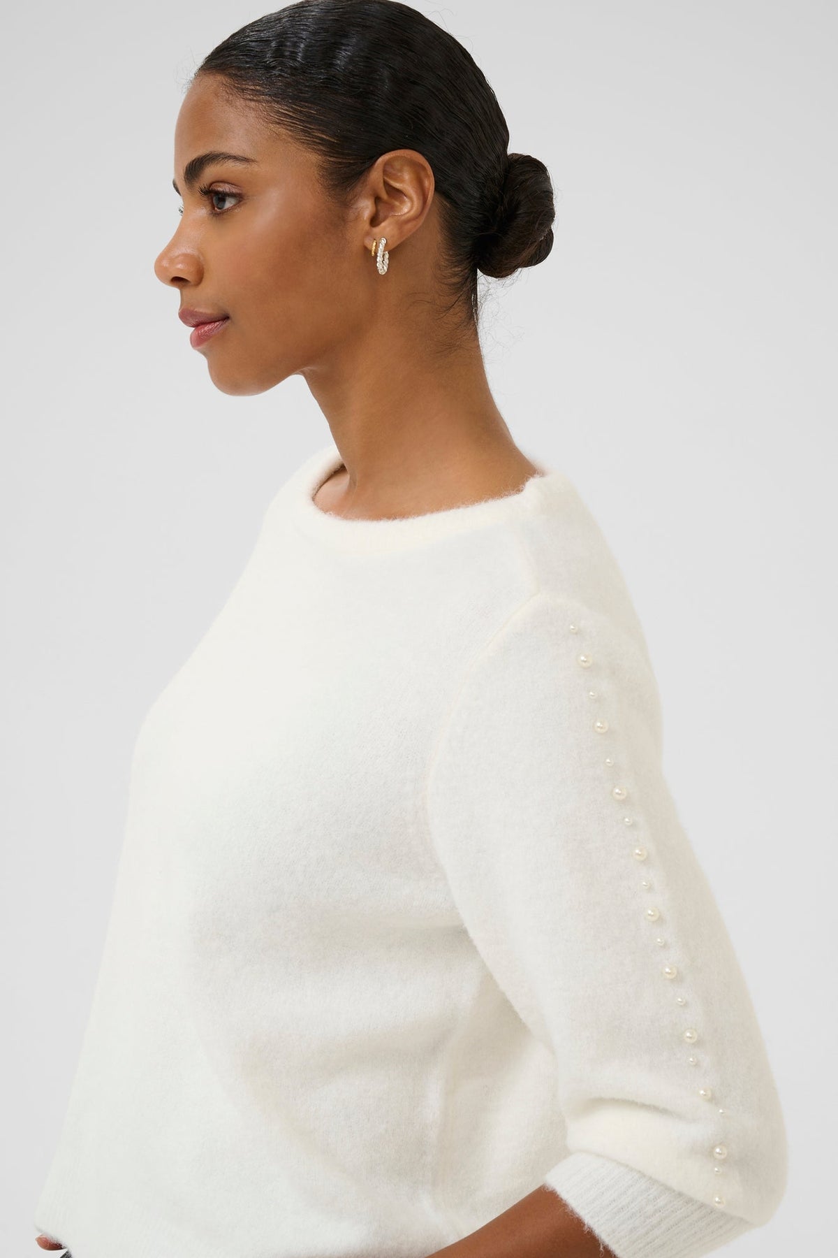 Chandail manches longues pour femme par Kaffe | 10510632 Craie | Boutique Vvög, vêtements mode pour homme et femme