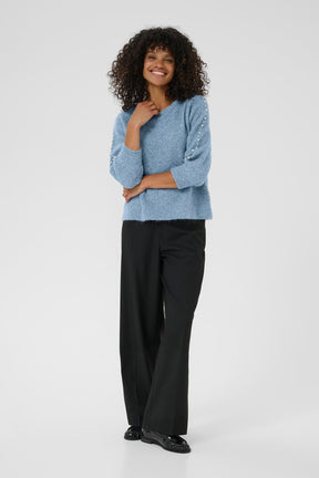 Chandail 3/4 pour femme par Kaffe | 10510632 Bleu Vent | Boutique Vvög, vêtements mode pour homme et femme