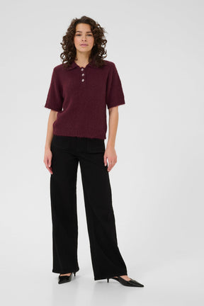 Polo en tricot pour femme par Kaffe | 10510653 Vin De Windsor | Boutique Vvög, vêtements mode pour homme et femme