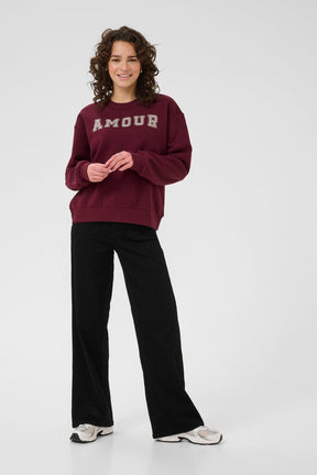 Chandail manches longues pour femme par Kaffe | 10510672 Vin De Windsor | Boutique Vvög, vêtements mode pour homme et femme