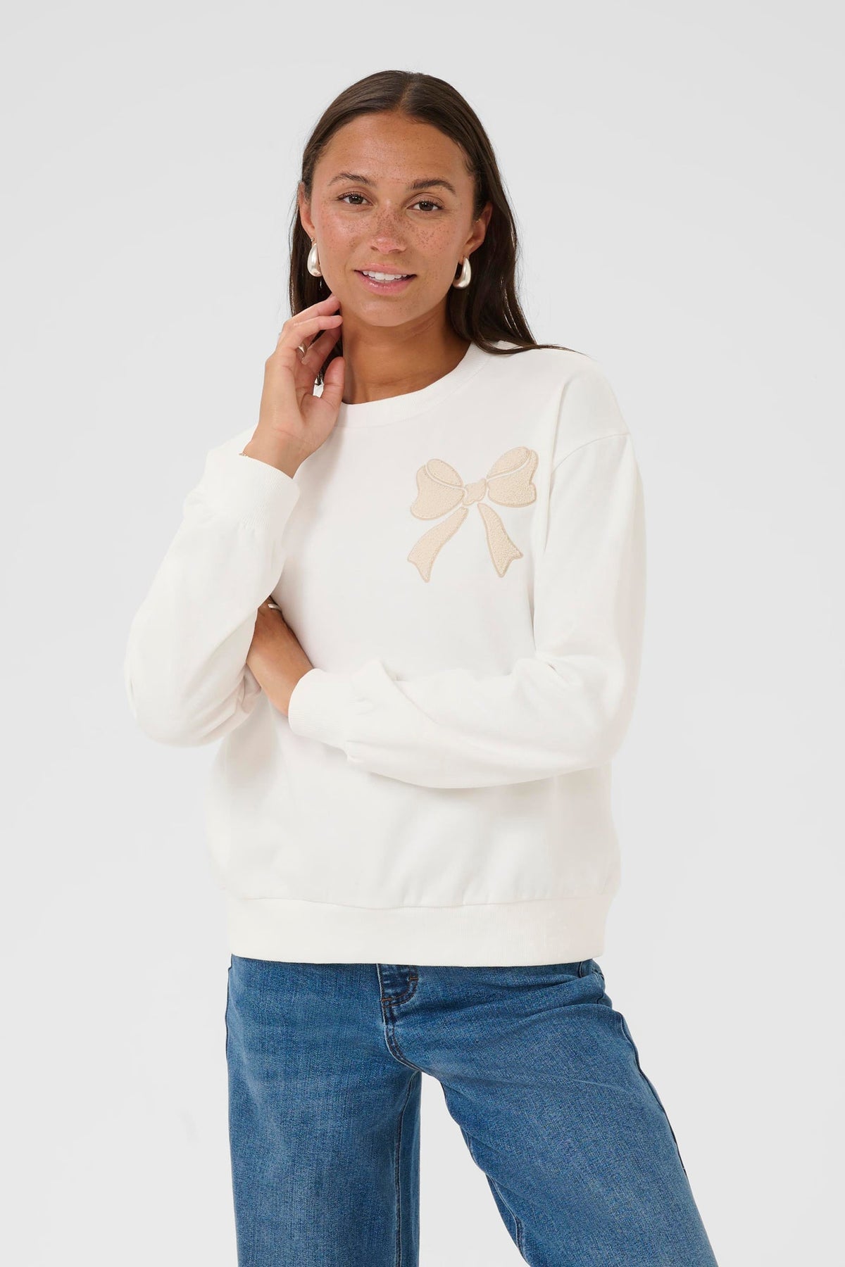T-Shirt pour femme par Kaffe | 10510672 Craie/Plume | Boutique Vvög, vêtements mode pour homme et femme