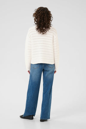 Chandail manches longues pour femme par Kaffe | 10510753 Craie | Boutique Vvög, vêtements mode pour homme et femme