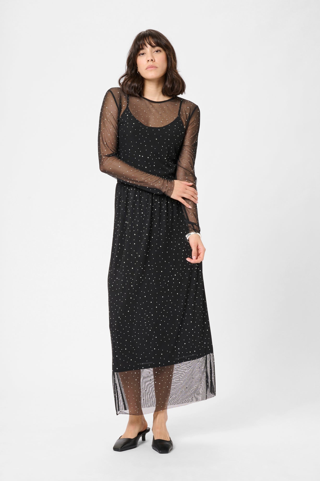 Chandail transparent pour femme par Kaffe | 10510854 Noir Profond | Boutique Vvög, vêtements mode pour homme et femme