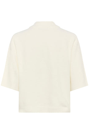 Chandail manches courtes pour femme par Kaffe | 10510878 Craie | Boutique Vvög, vêtements mode pour homme et femme