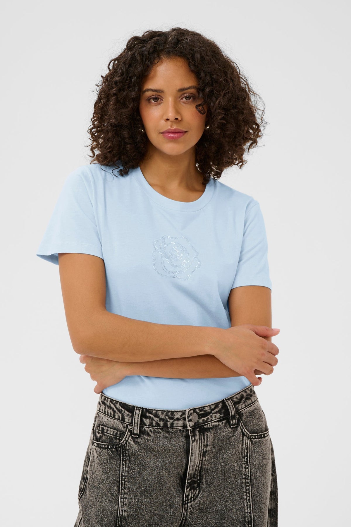 T-Shirt pour femme par Kaffe | 10511081 Bleu Poudre | Boutique Vvög, vêtements mode pour homme et femme
