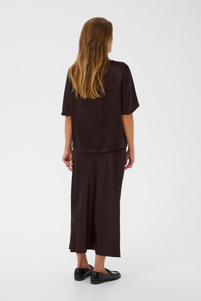 Chandail manches courtes pour femme par Kaffe | 10511083 Café Noir | Boutique Vvög, vêtements mode pour homme et femme