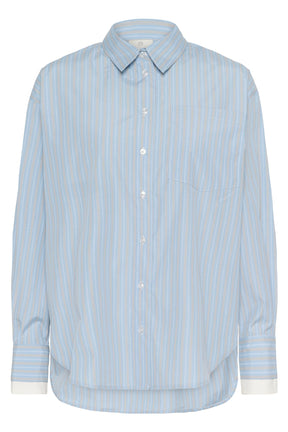 Blouse pour femme par Kaffe | 10511099 Rayure Bleu Poudre | Boutique Vvög, vêtements mode pour homme et femme