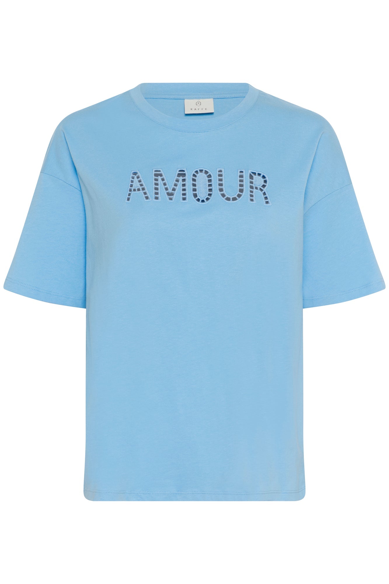 T-Shirt pour femme par Kaffe | 10511178 Bleu Azur | Boutique Vvög, vêtements mode pour homme et femme
