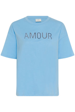 T-Shirt pour femme par Kaffe | 10511178 Bleu Azur | Boutique Vvög, vêtements mode pour homme et femme