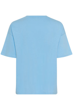T-Shirt pour femme par Kaffe | 10511178 Bleu Azur | Boutique Vvög, vêtements mode pour homme et femme