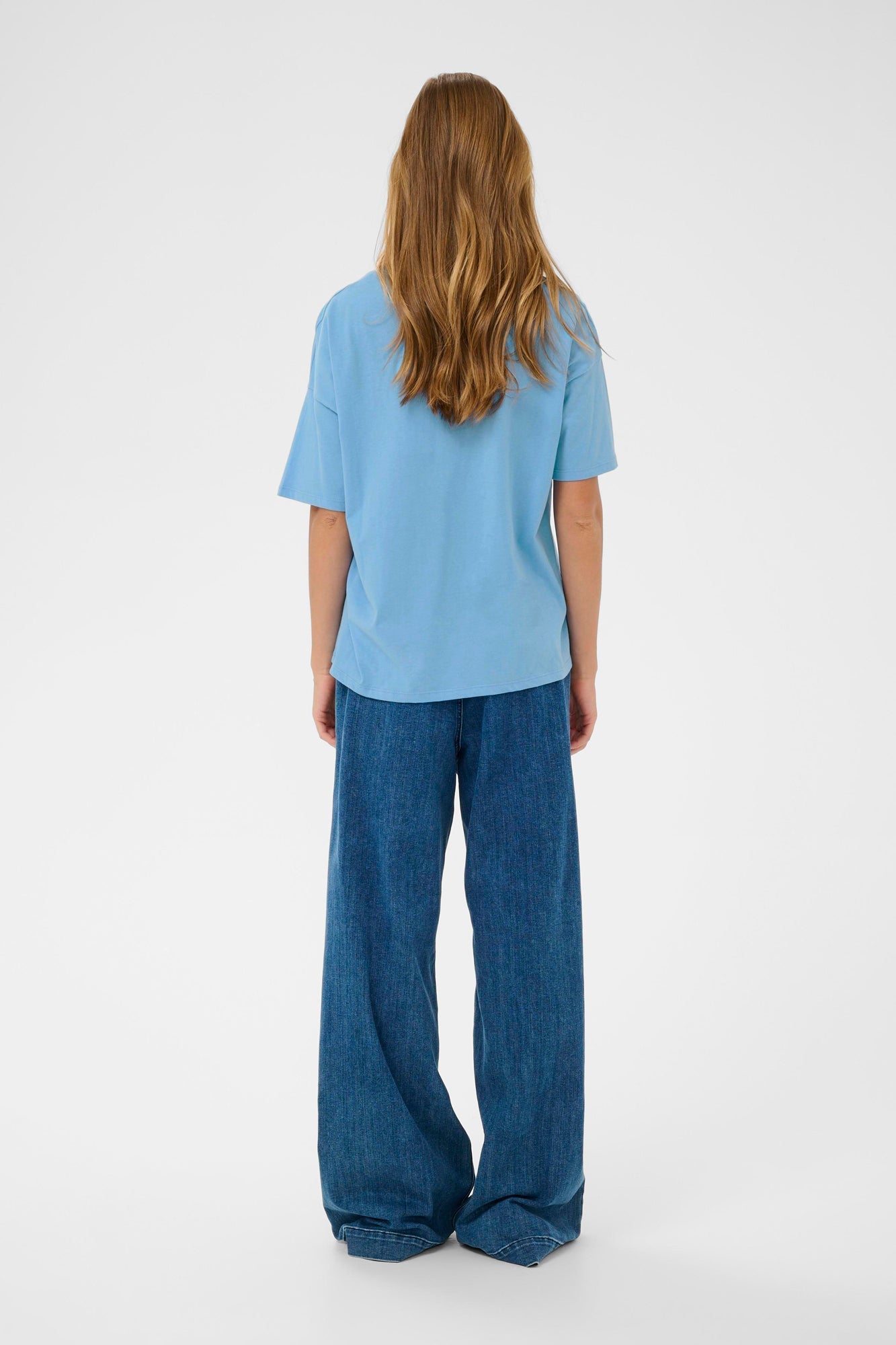 T-Shirt pour femme par Kaffe | 10511178 Bleu Azur | Boutique Vvög, vêtements mode pour homme et femme