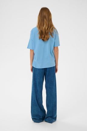 T-Shirt pour femme par Kaffe | 10511178 Bleu Azur | Boutique Vvög, vêtements mode pour homme et femme
