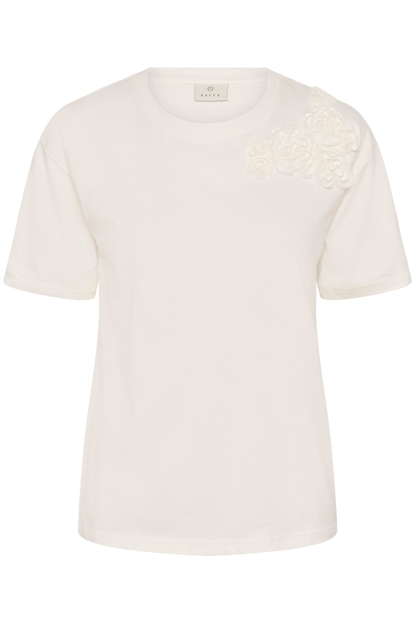 T-Shirt pour femme par Kaffe | 10511300 Craie | Boutique Vvög, vêtements mode pour homme et femme