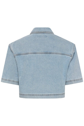 Surchemise denim pour femme par Kaffe | 10511481 Bleu Clair Délavé | Boutique Vvög, vêtements mode pour homme et femme