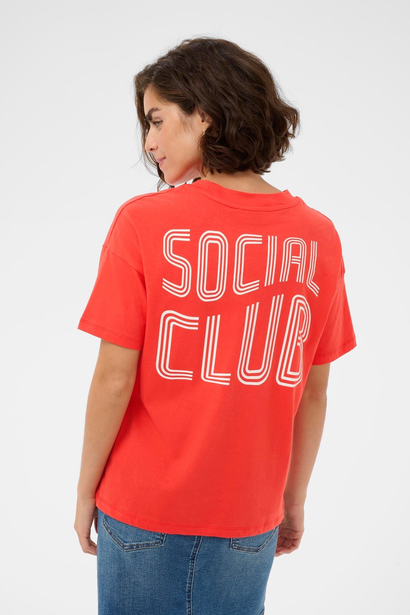 T-Shirt pour femme par Kaffe | 10511507 Rouge coquelicot | Boutique Vvög, vêtements mode pour homme et femme
