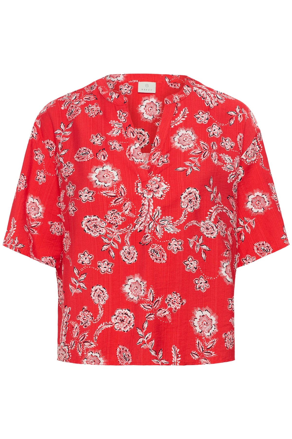 Blouse pour femme par Kaffe | 10511554 Craie rouge coquelicot | Boutique Vvög, vêtements mode pour homme et femme