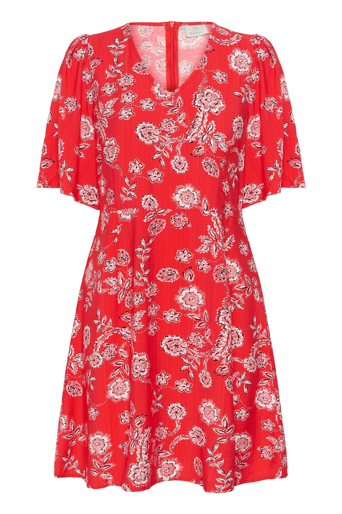 Robe pour femme par Kaffe | 10511557 Craie rouge coquelicot | Boutique Vvög, vêtements mode pour homme et femme