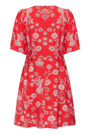 Robe pour femme par Kaffe | 10511557 Craie rouge coquelicot | Boutique Vvög, vêtements mode pour homme et femme