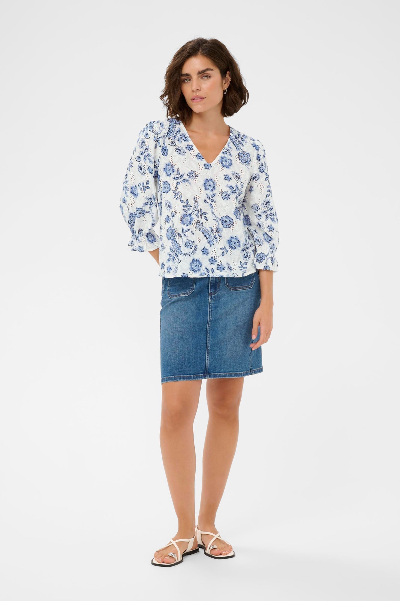 Blouse pour femme par Kaffe | 10511574 Tourterelle minuit | Boutique Vvög, vêtements mode pour homme et femme