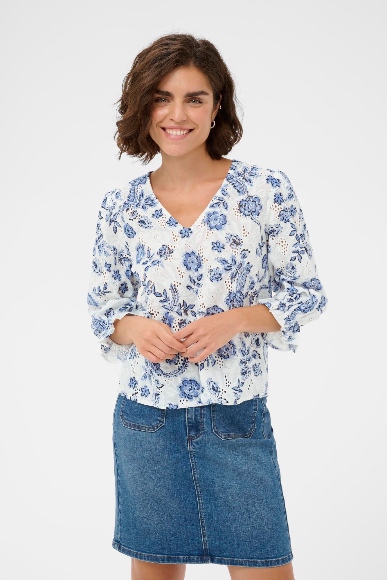 Blouse pour femme par Kaffe | 10511574 Tourterelle minuit | Boutique Vvög, vêtements mode pour homme et femme