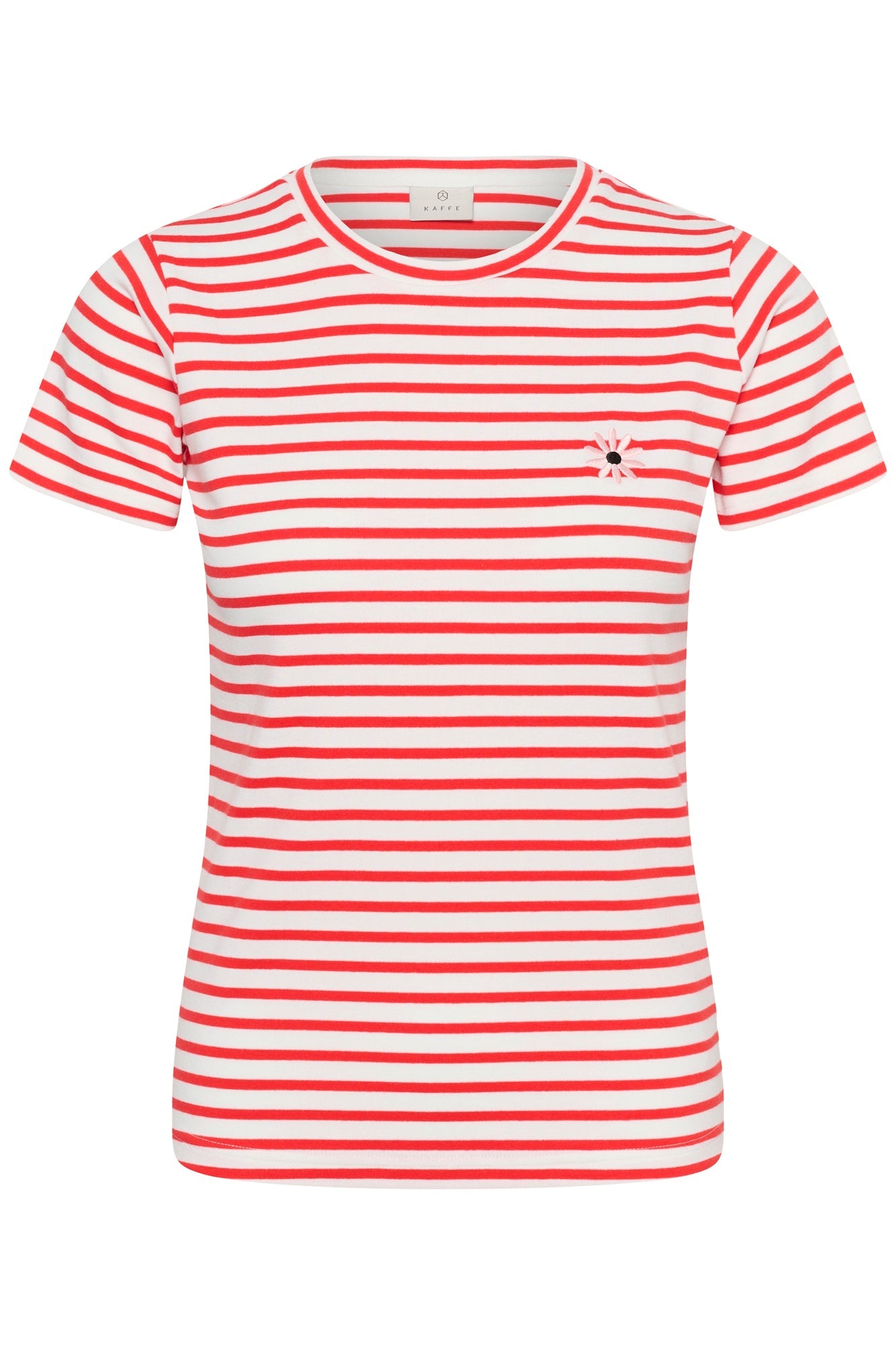 T-Shirt pour femme par Kaffe | 10511591 Craie rouge coquelicot | Boutique Vvög, vêtements mode pour homme et femme