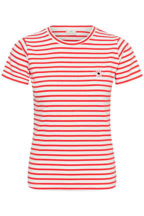 T-Shirt pour femme par Kaffe | 10511591 Craie rouge coquelicot | Boutique Vvög, vêtements mode pour homme et femme