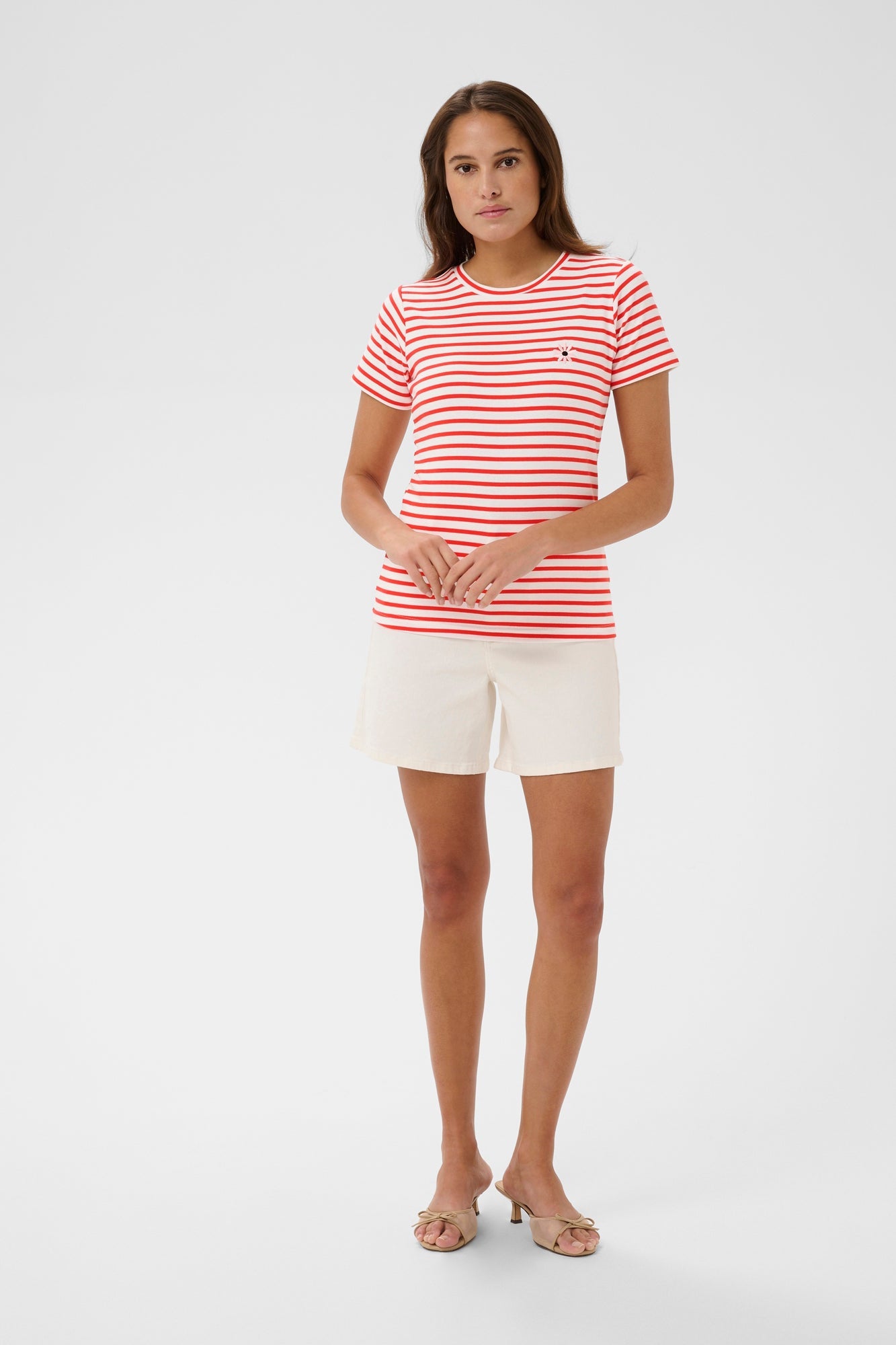 T-Shirt pour femme par Kaffe | 10511591 Craie rouge coquelicot | Boutique Vvög, vêtements mode pour homme et femme