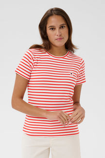 T-Shirt pour femme par Kaffe | 10511591 Craie rouge coquelicot | Boutique Vvög, vêtements mode pour homme et femme
