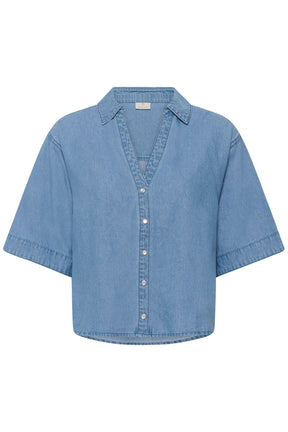 Blouse pour femme par Kaffe | 10511603 Bleu moyen | Boutique Vvög, vêtements mode pour homme et femme