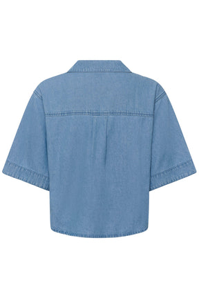 Blouse pour femme par Kaffe | 10511603 Bleu moyen | Boutique Vvög, vêtements mode pour homme et femme