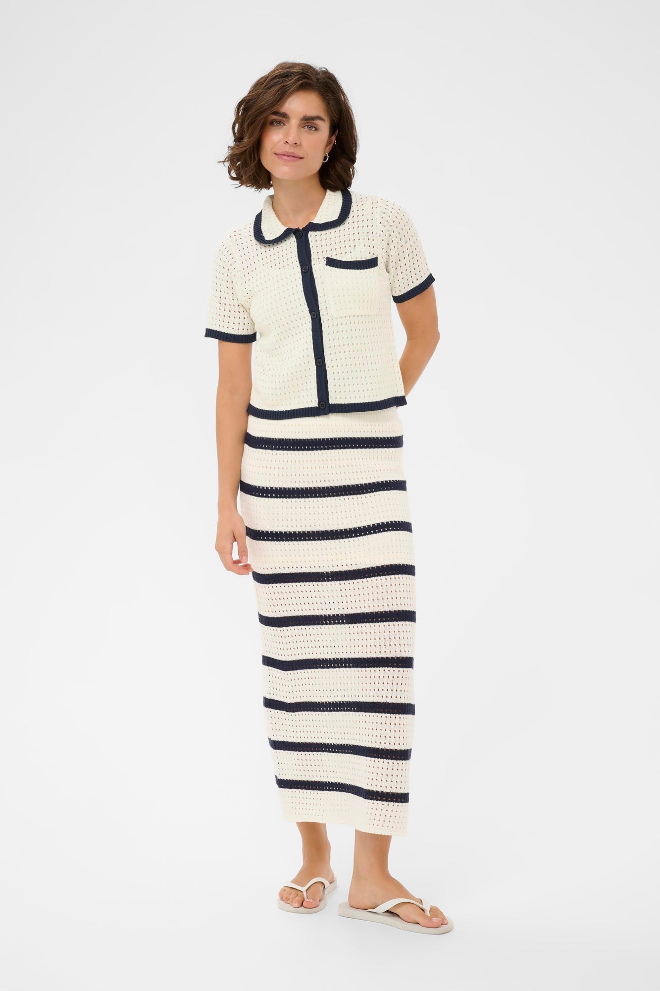 Cardigan pour femme par Kaffe | 10511645 Craie | Boutique Vvög, vêtements mode pour homme et femme
