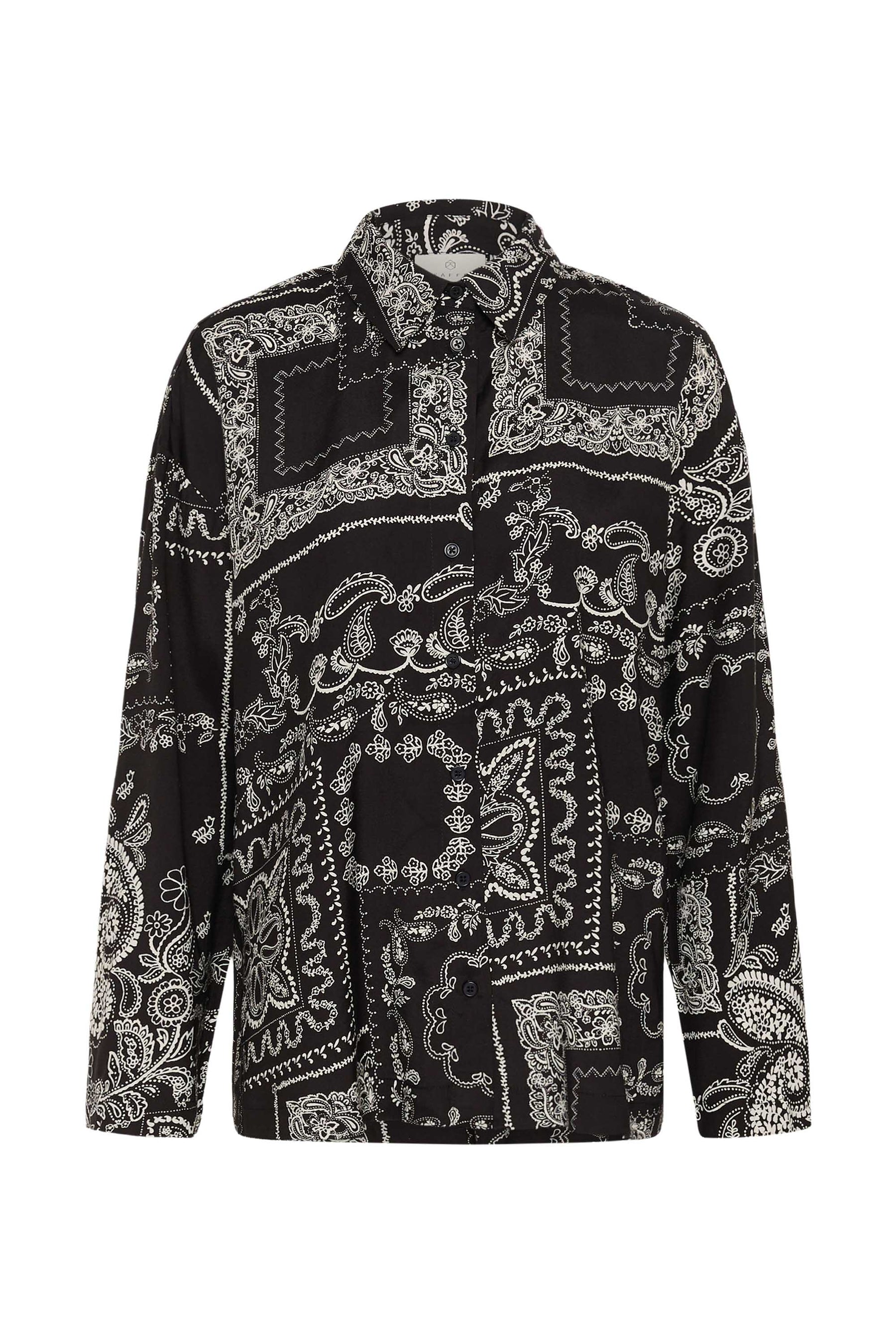 Blouse manches longues noir, vue produit pour femme par Kaffe