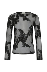 Blouse manches longues noir, vue produit pour femme par Kaffe