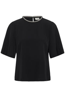Blouse manches courtes noir, vue produit pour femme par Kaffe