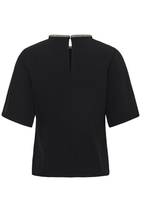 Blouse manches courtes noir, vue produit pour femme par Kaffe