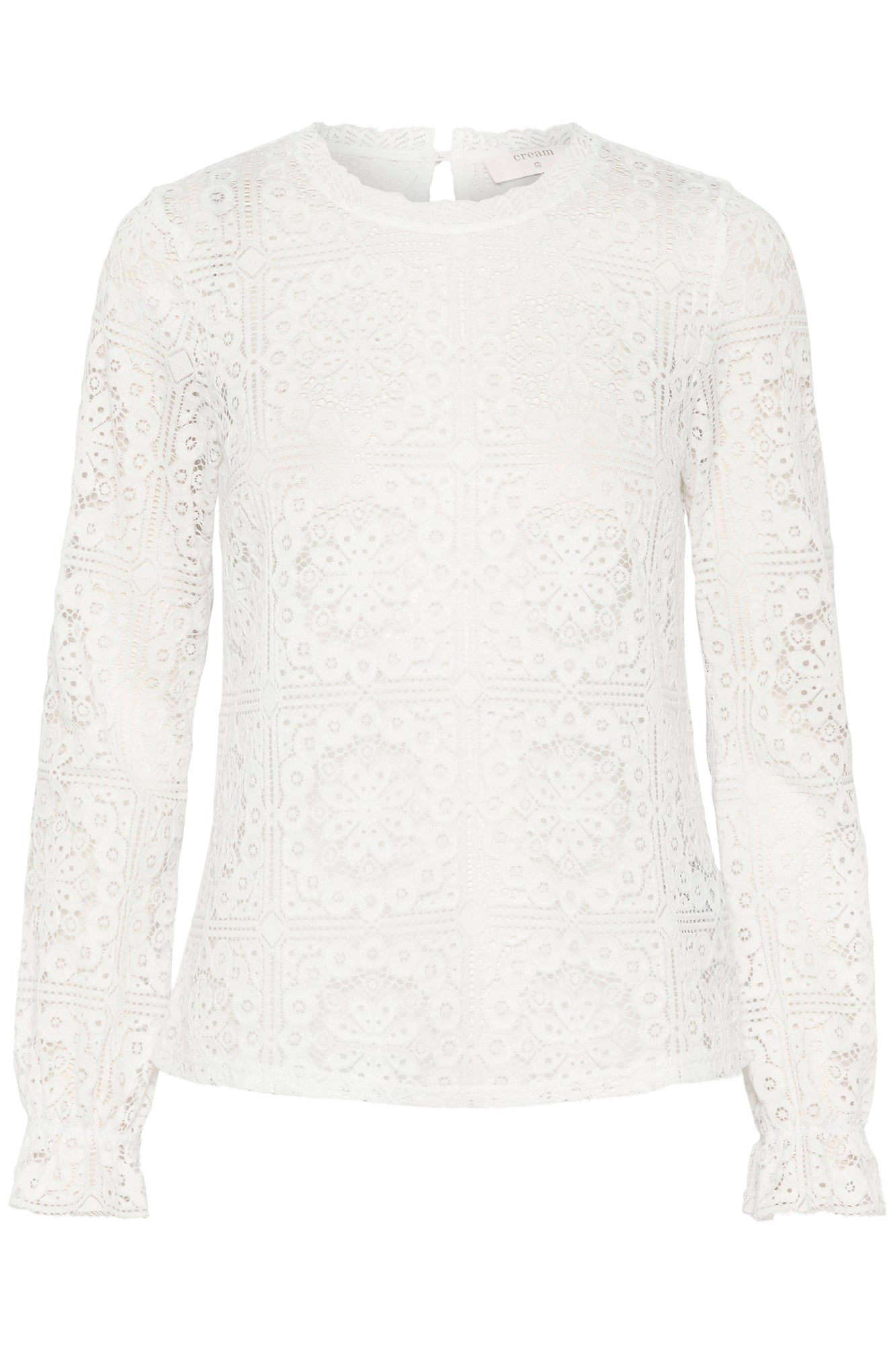 Chandail manches longues pour femme par Cream | 10607994 Blanc Comme Neige | Boutique Vvög, vêtements mode pour homme et femme