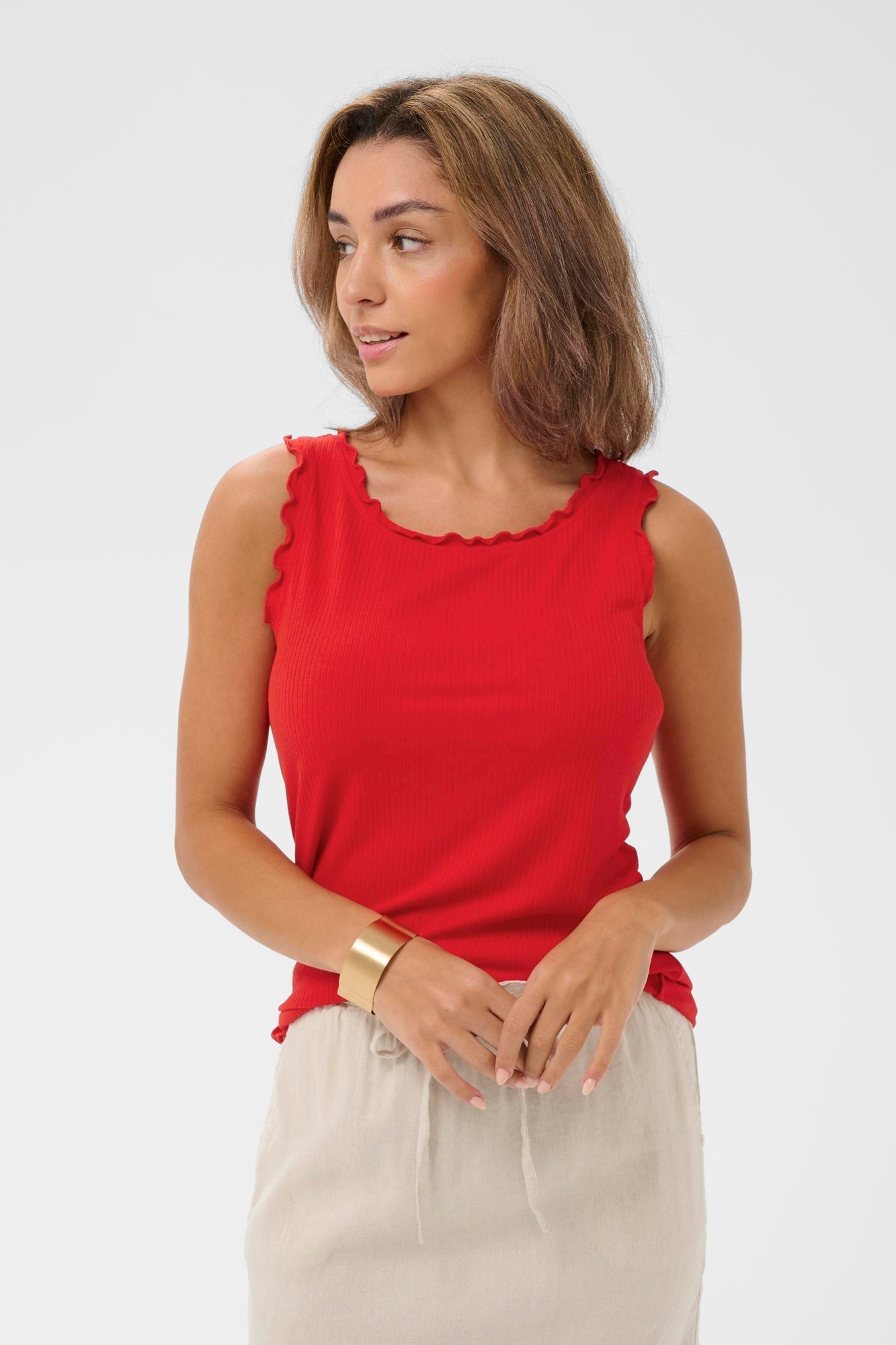 Camisole pour femme par Cream | 10612459 Rouge Intense | Boutique Vvög, vêtements mode pour homme et femme