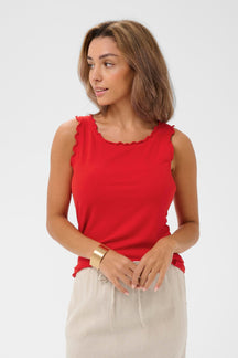 Camisole pour femme par Cream | 10612459 Rouge Intense | Boutique Vvög, vêtements mode pour homme et femme