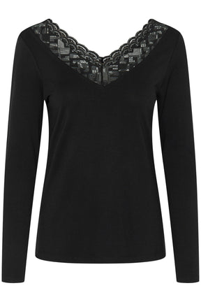 Chandail manches longues pour femme par Cream | 10612762 Noir Absolu | Boutique Vvög, vêtements mode pour homme et femme