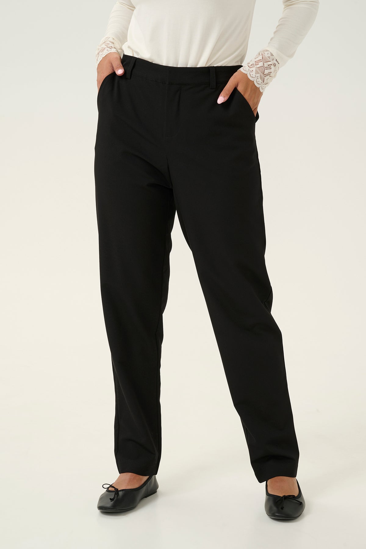 Pantalon pour femme par Cream | 10612883 Noir Absolu | Boutique Vvög, vêtements mode pour homme et femme