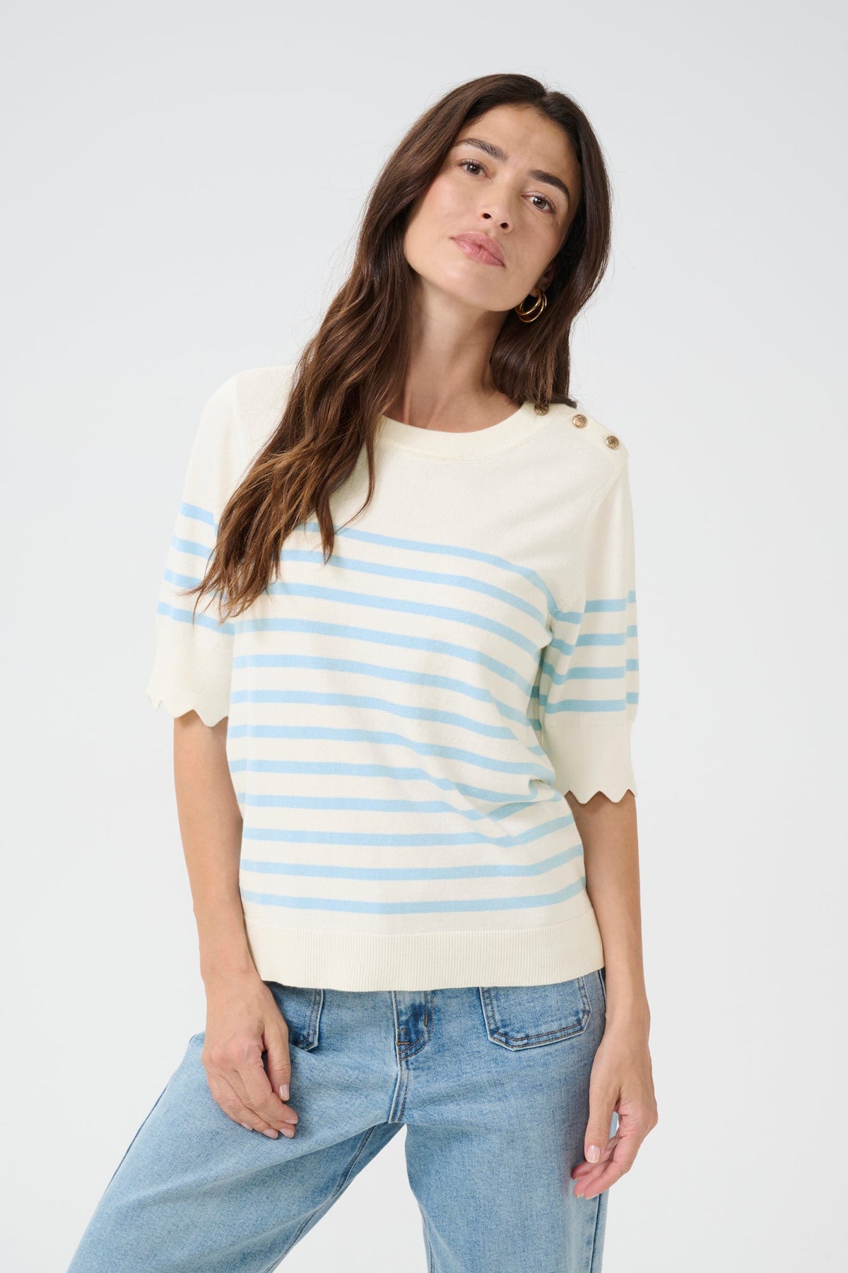 T-Shirt pour femme par Cream | 10613474 Guimauve Clé | Boutique Vvög, vêtements mode pour homme et femme