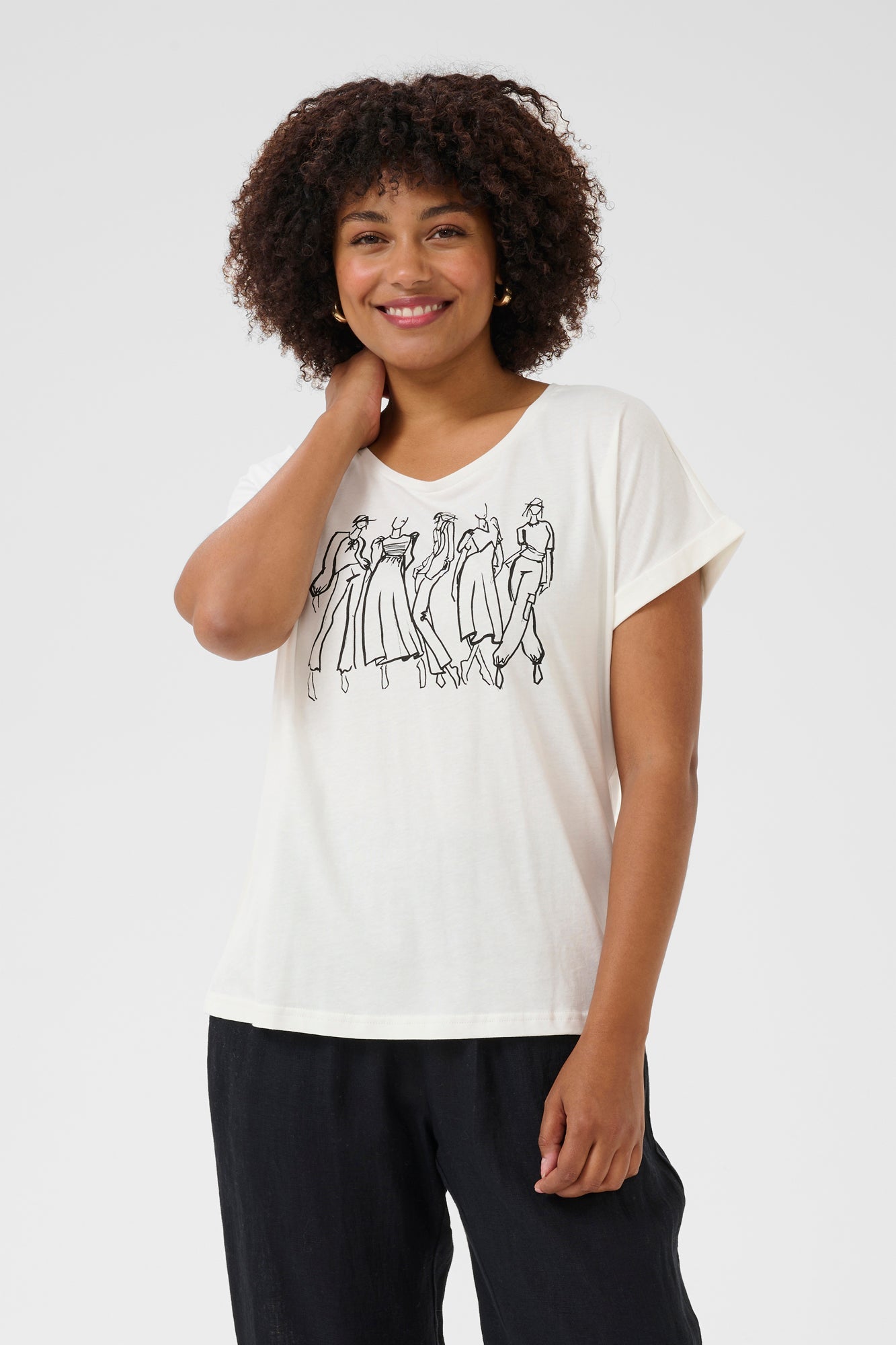 T-Shirt pour femme par Cream | 10613487 Modèle Noir | Boutique Vvög, vêtements mode pour homme et femme